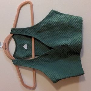 Booty by Brabants Crocoskin Curvy Top in Sage